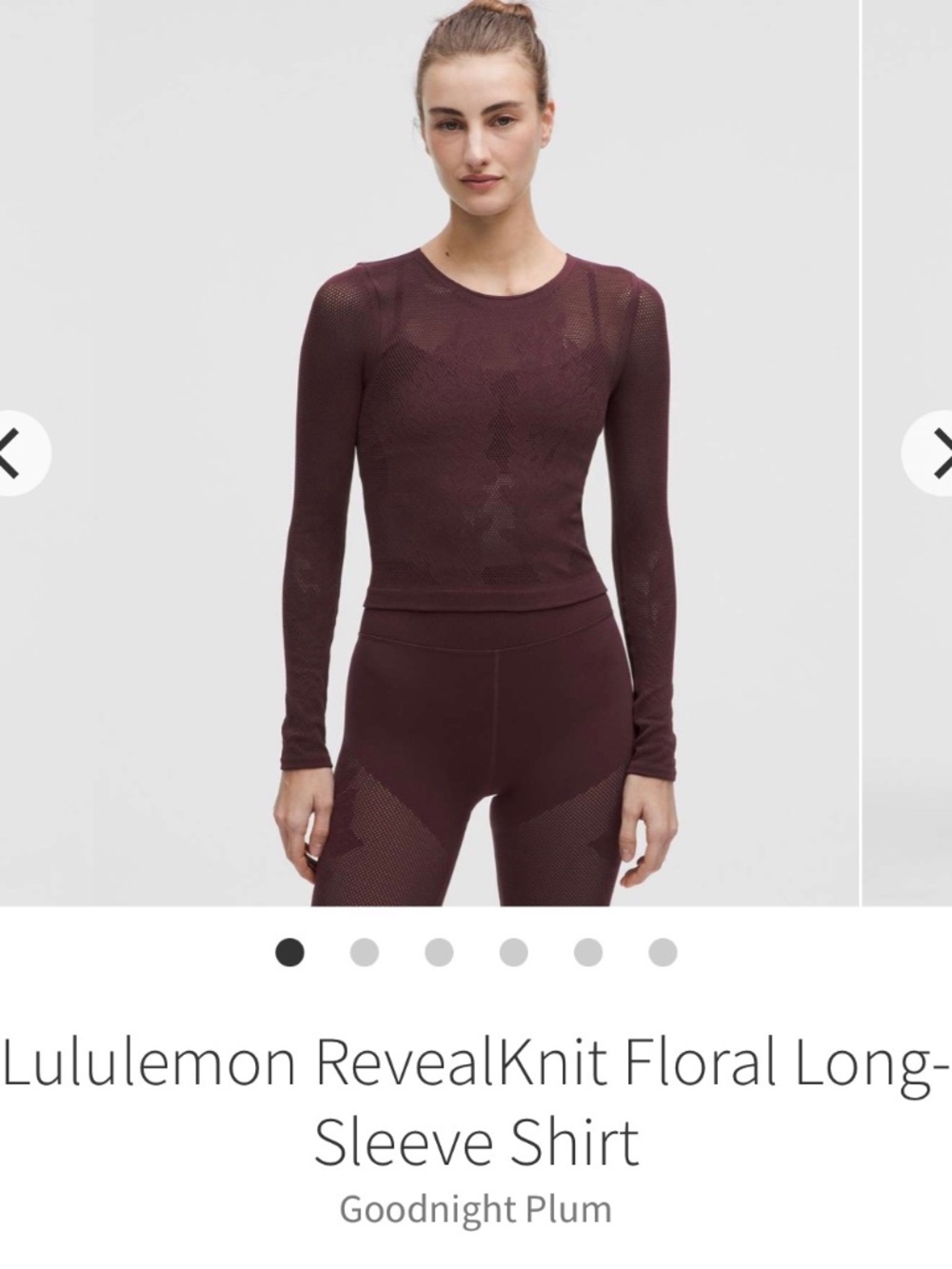 Lululemon Reveal Knit Floral longsleeve